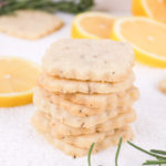 Lemon Rosemary Shortbread Cookies