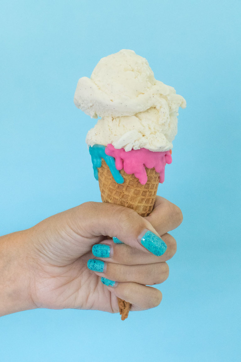 Diy Colorful Dripped Ice Cream Cones Club Crafted